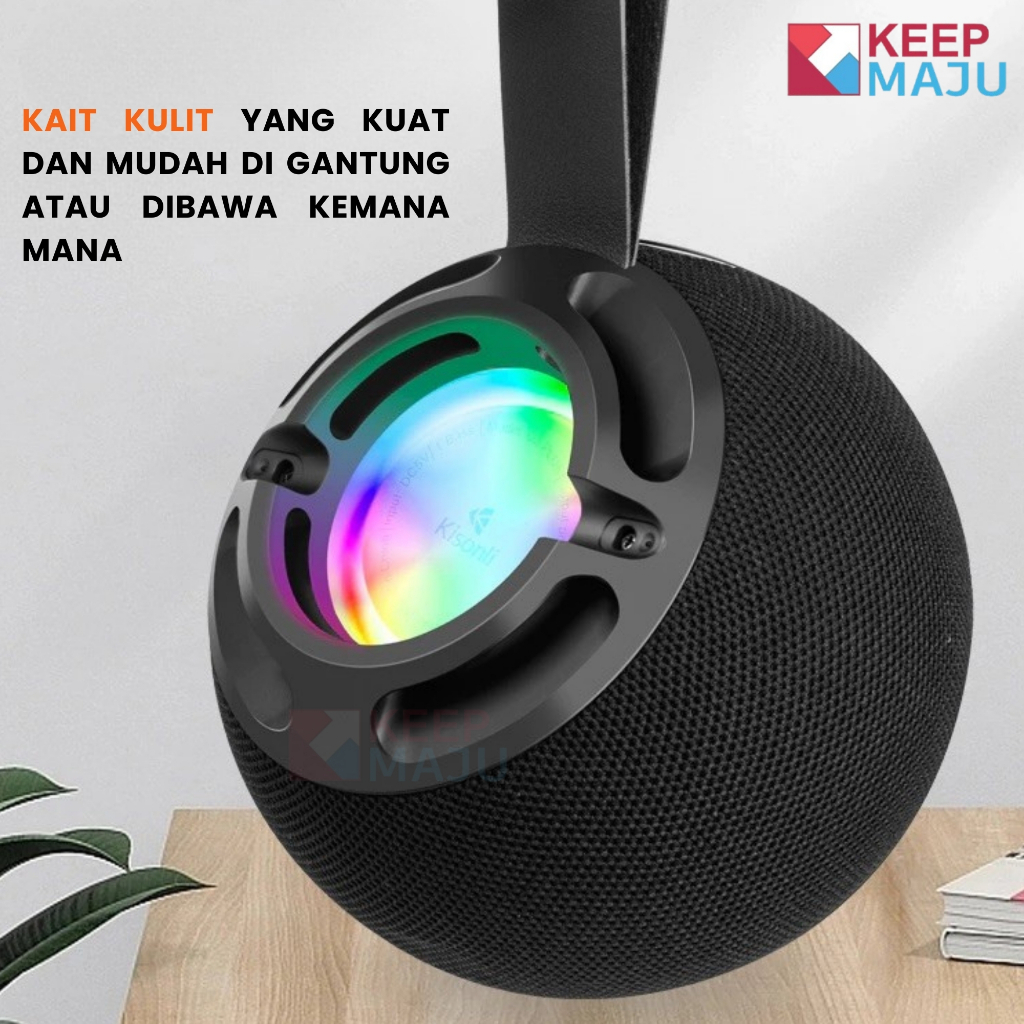 Jual Speaker Bluetooth Kisonli Plus TWS Stereo Bass Lampu RGB Penuh ...