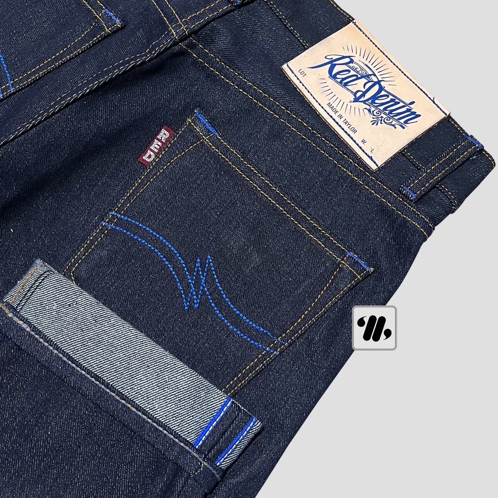 Jual RED DENIM - Denim Sanforized Black Indigo 15Oz Sanforized Raw ...