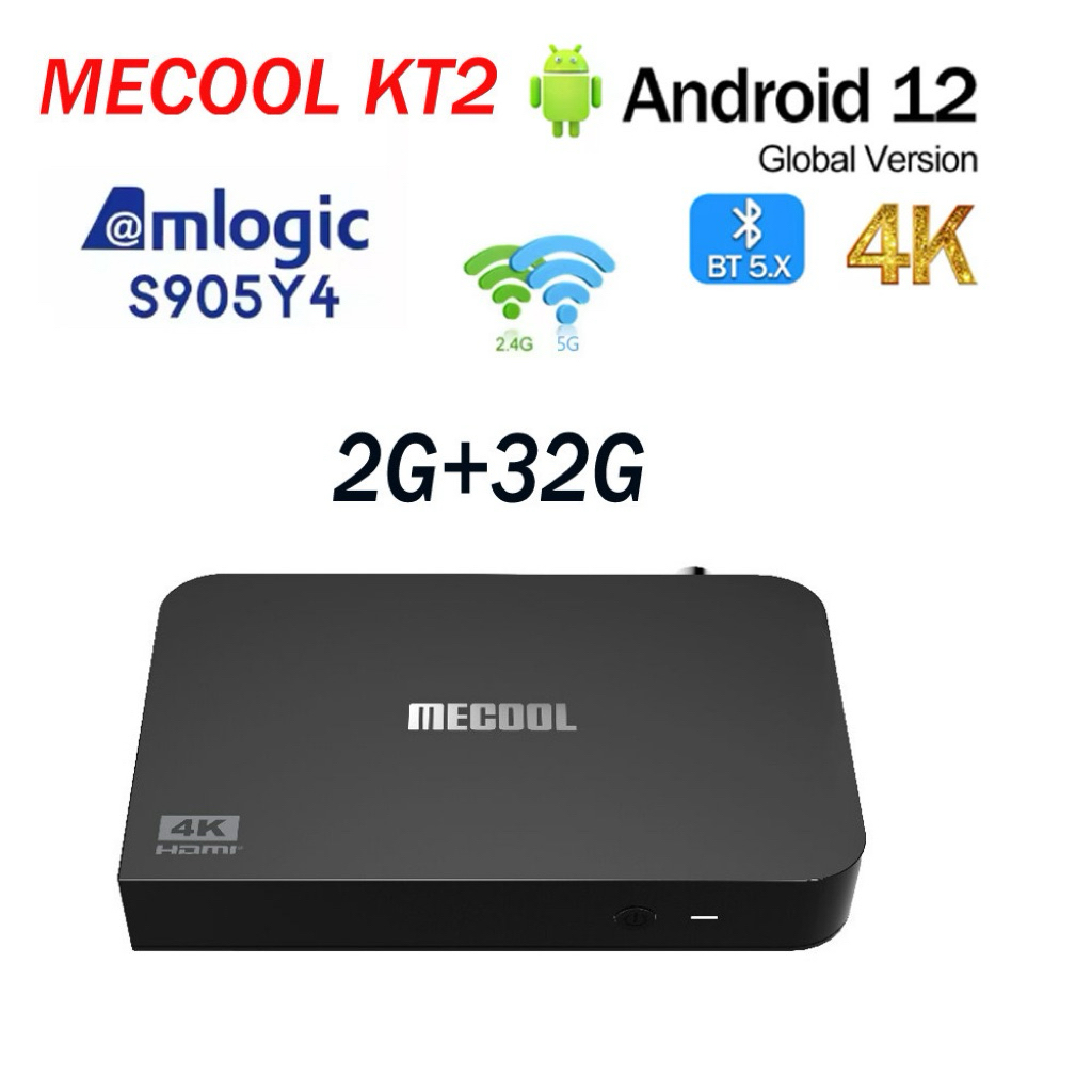 Jual STB Mecool KT2 Android TV Box 4K DVB T2 Hybrid Set-top Box ...