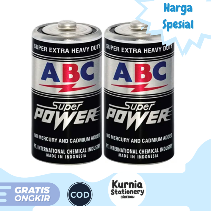 Jual Battery ABC Super Power R20 (2 pcs) | Shopee Indonesia