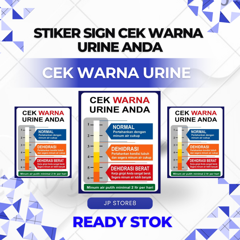Jual STIKER VINYL CEK WARNA URINE ANDA Uk. 20 x 25 CM SIGN RAMBU K3 ...