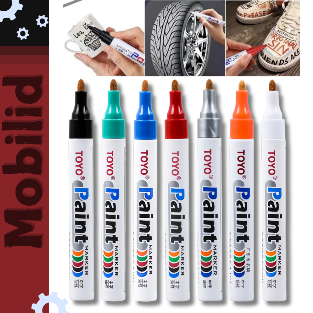 Jual TOYO Paint Marker Mobil Motor Spidol Warna Mobil Motor Multifungsi ...
