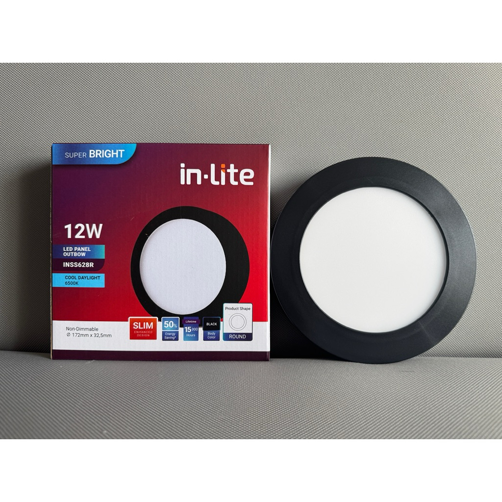 Jual LAMPU DOWNLIGHT PLAFON LED INLITE OUTBOW 12W 12 WATT BULAT BODY ...