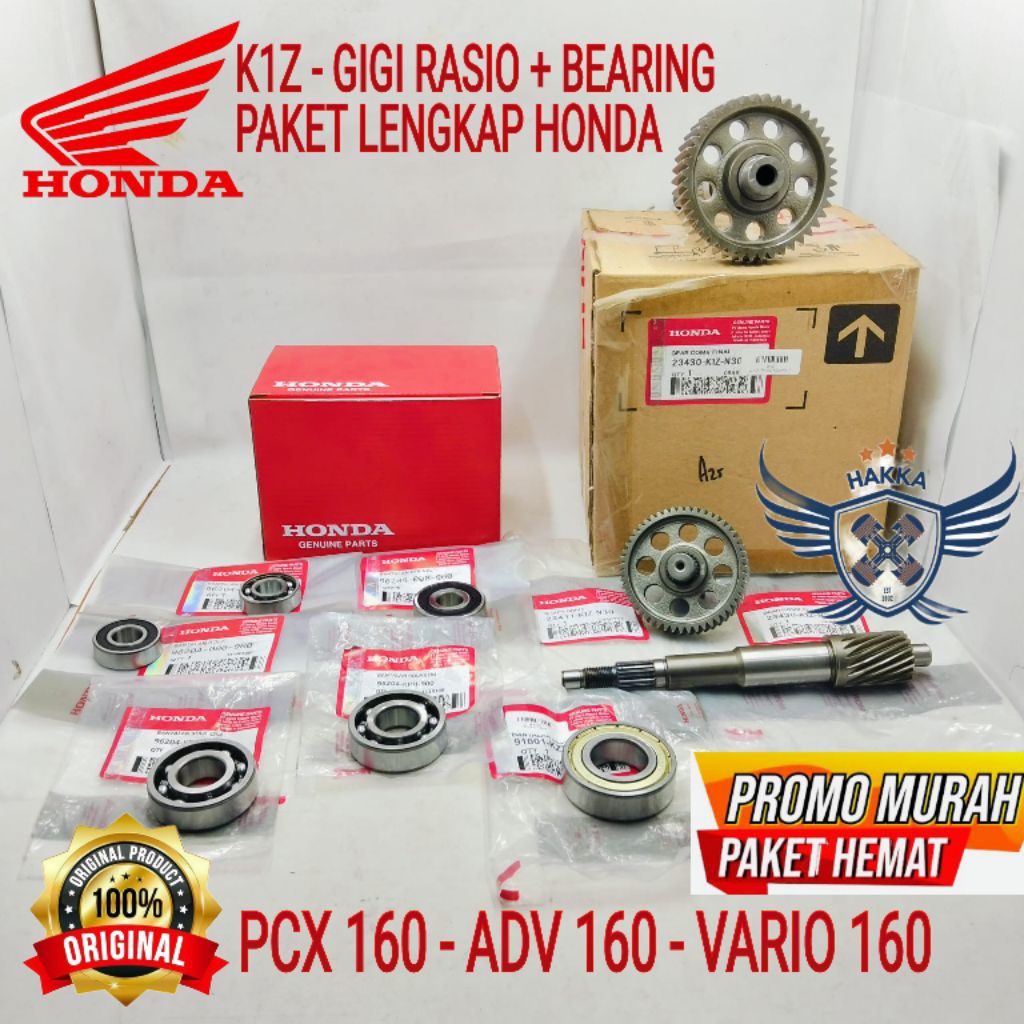 Jual K1Z ORIGINAL KOMPLIT GIGI RASIO + BEARING HONDA PCX 160, ORIGINAL ...