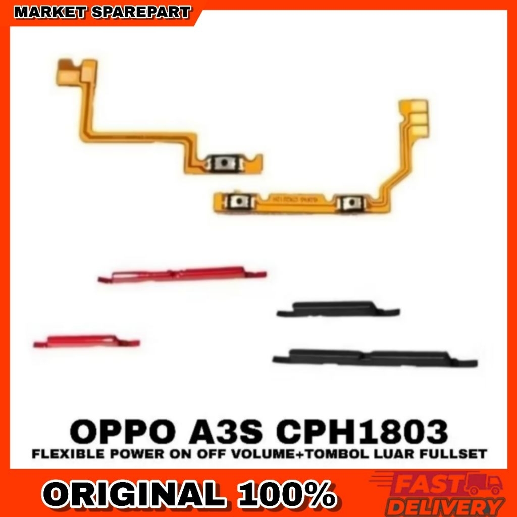 Jual FLEKSIBEL + TOMBOL LUAR ON OFF VOLUME OPPO A3S