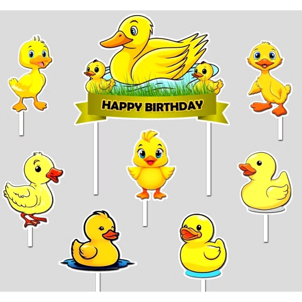 Jual 1 set topper hiasan tusukkan kue cake nasi tumpeng happy birthday ...