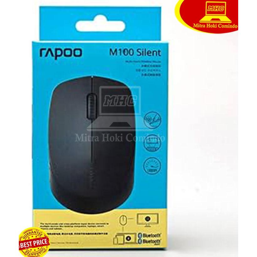Jual Mouse Wireless Rapoo M100 Silent Multimode Original | Shopee Indonesia