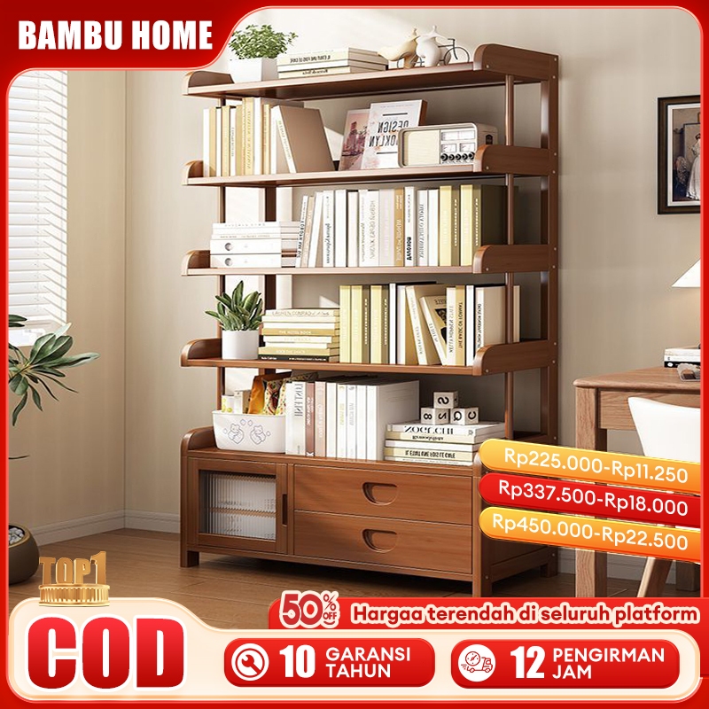 Jual Rak Kayu Rak storage rack rak kayu bambu rak serbaguna Multifungsi ...