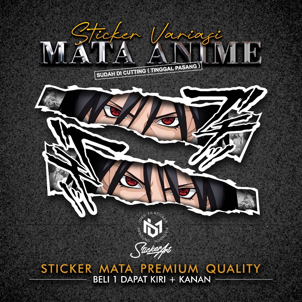 Jual STICKER MATA ANIME UNIVERSAL / STIKER MATA MODEL 23 / STIKER HELM ...