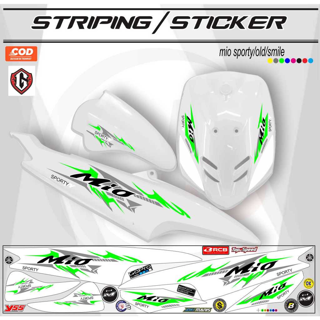Jual STICKER MOTIP LIST MIO SMILE/MIO OLD YAMAHA NEW TERBRU STRIPING ...