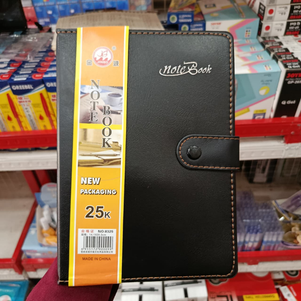 Jual JINBO Notebook Kulit Hitam Buku Catatan Bahan Kulit Warna Hitam ...