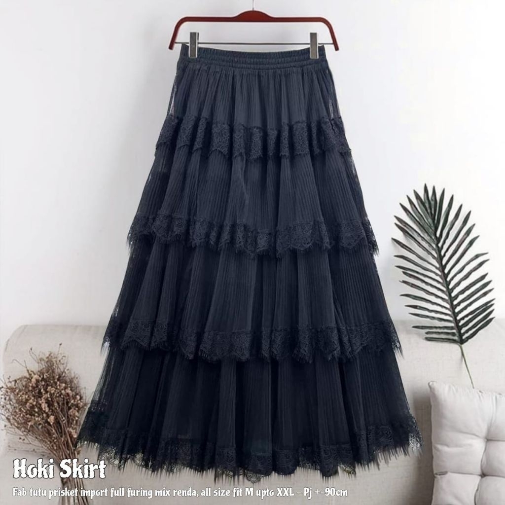 Jual HOKI MAXY SKIRT TUTU PLISKET - ROK Bahan Tutu Tule Full Furing Mix ...