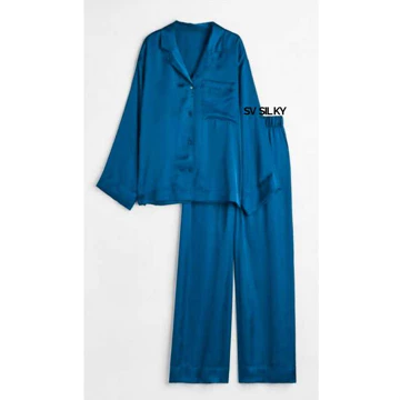 SV Silky Piyama Satin Baju Tidur Wanita Dewasa Lengan Panjang Celana Panjang Wanita Satin