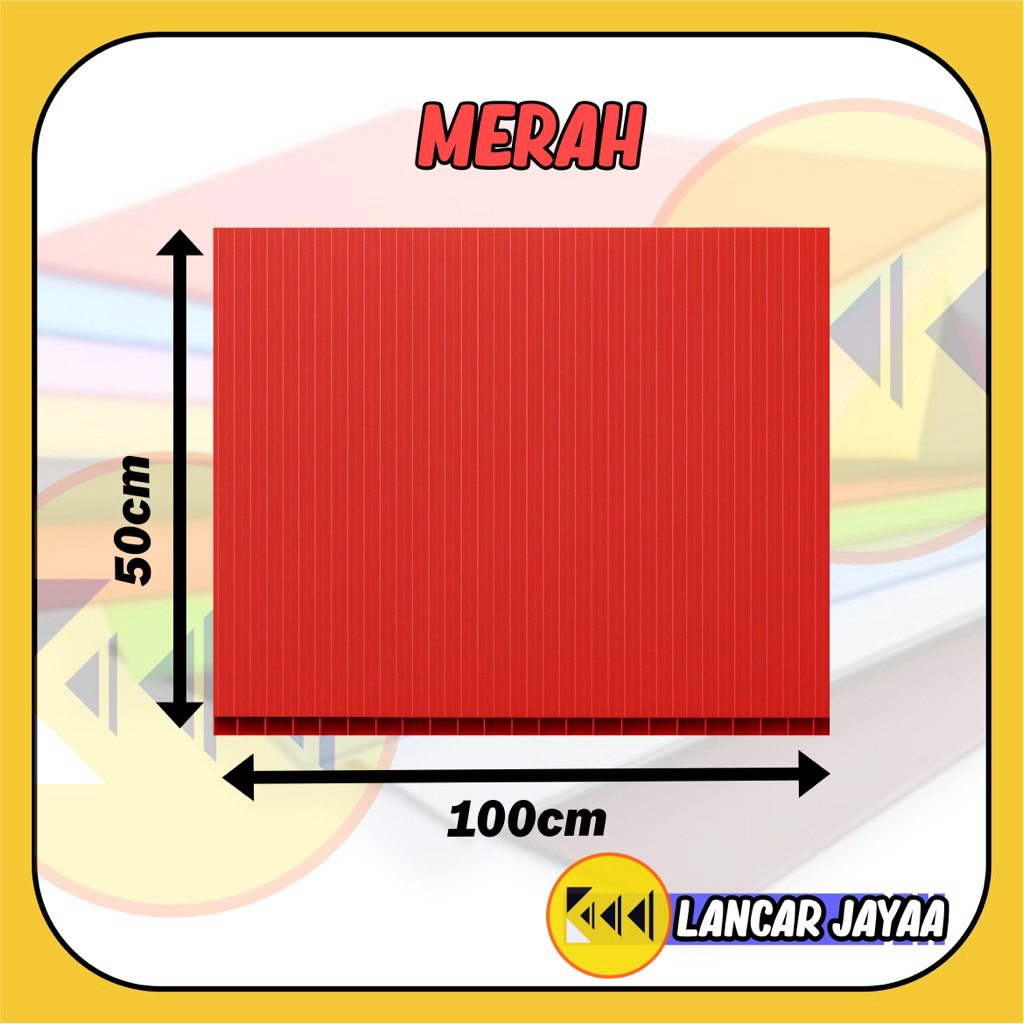 Jual Impraboard 3mm 50x100 cm / Papan Plastik Corrugated / Alas Proyek ...