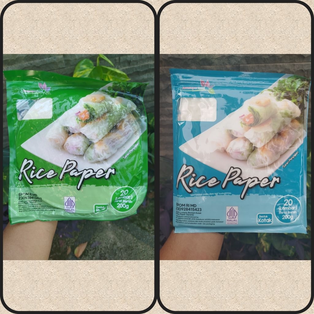 Jual Java Superfood Rice Paper Bentuk Bulat dan Kotak (isi 20pcs ...