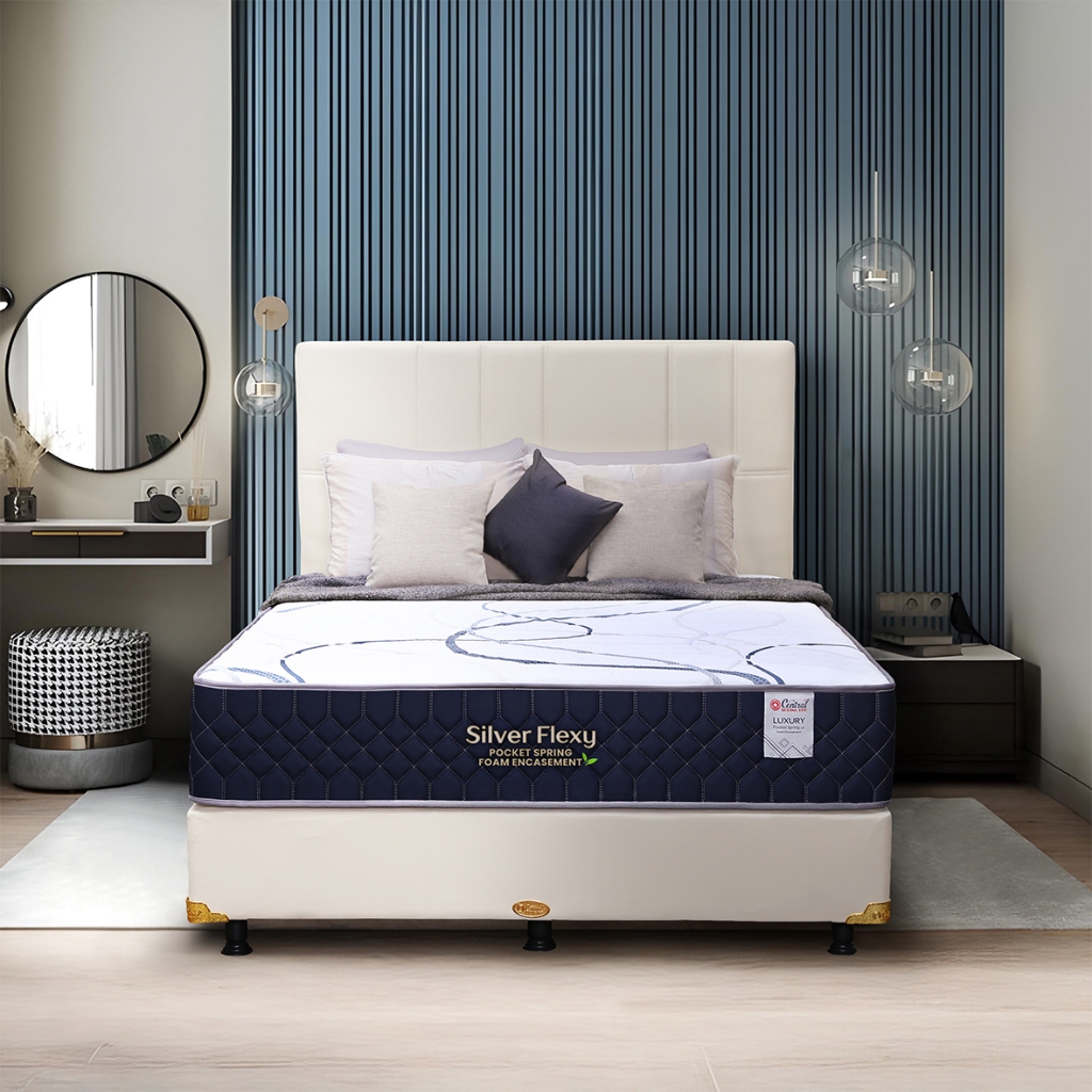 Jual Kasur Central Springbed Silver Flexy Pocket Spring Bed Encasement ...