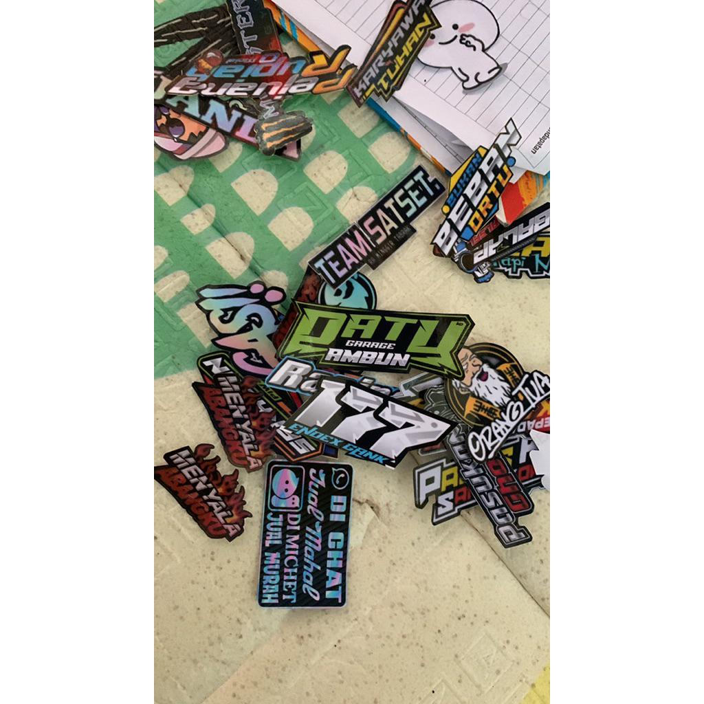 Jual Sticker Custom by Nabila Printing | Shopee Indonesia