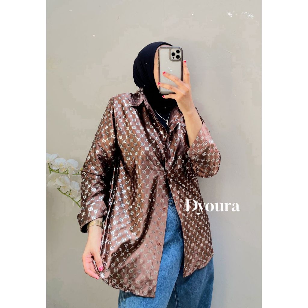 Kemeja Lengan Panjang Madelin Pink