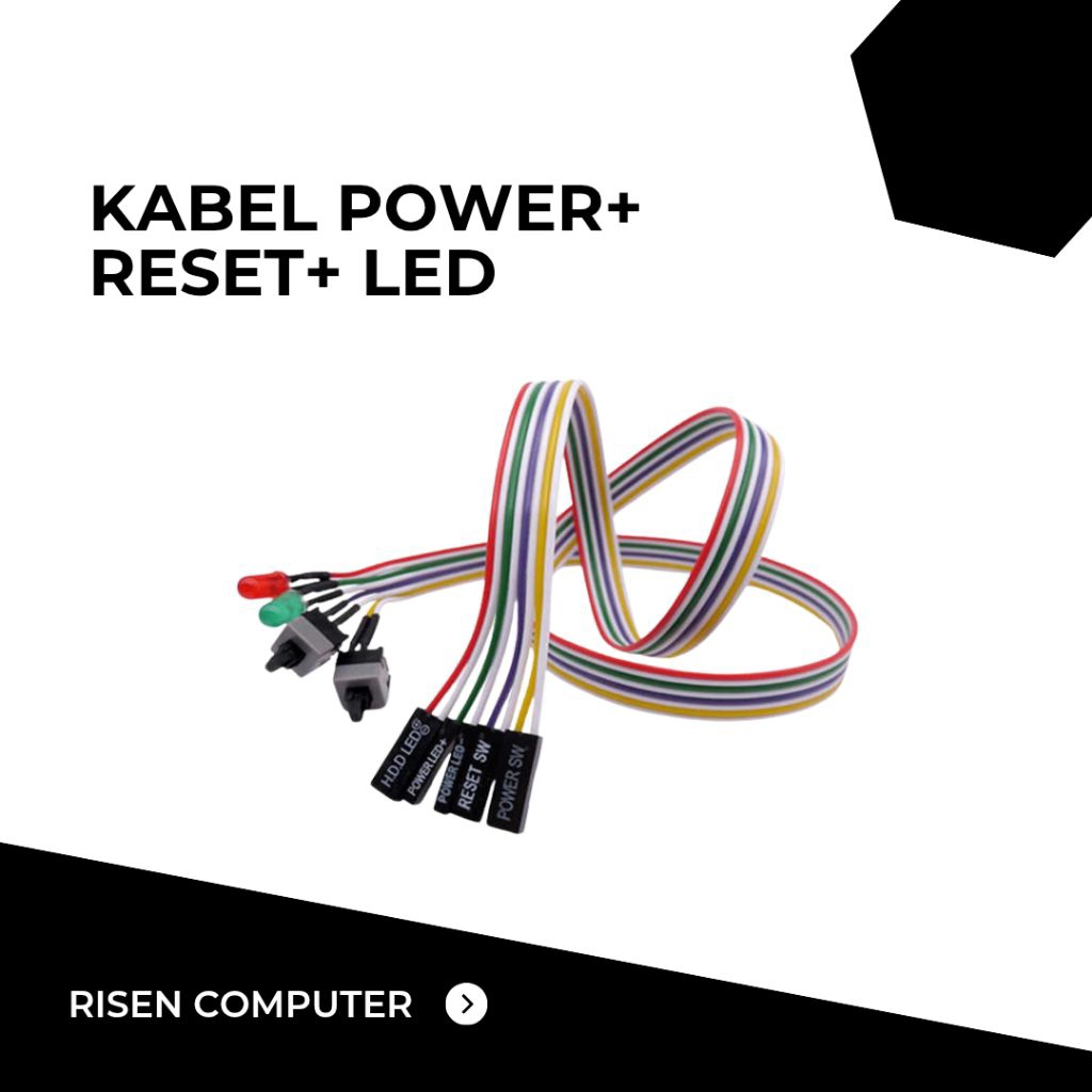 Jual KABEL POWER RESET LED Pc Switch Button Tombol Front Panel ...