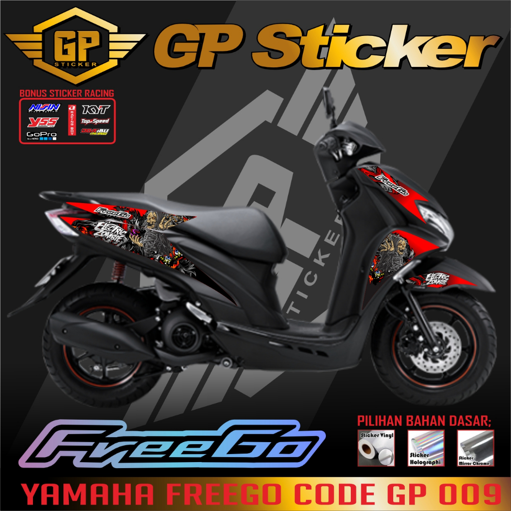 Jual STICKER STRIPING YAMAHA FREEGO DESAIN MINIMALIS SIMPEL LIST MOTOR ...