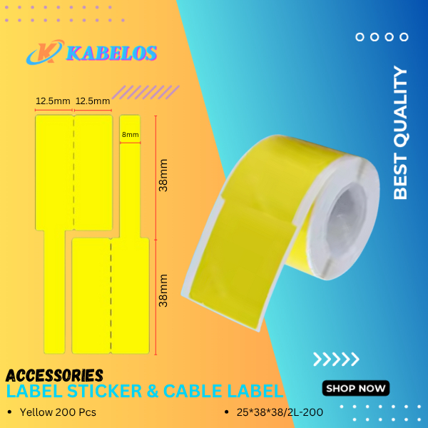 Jual Stiker Label Kabel Jaringan/LAN/Fiber Optic/Listrik Anti Air Cable ...
