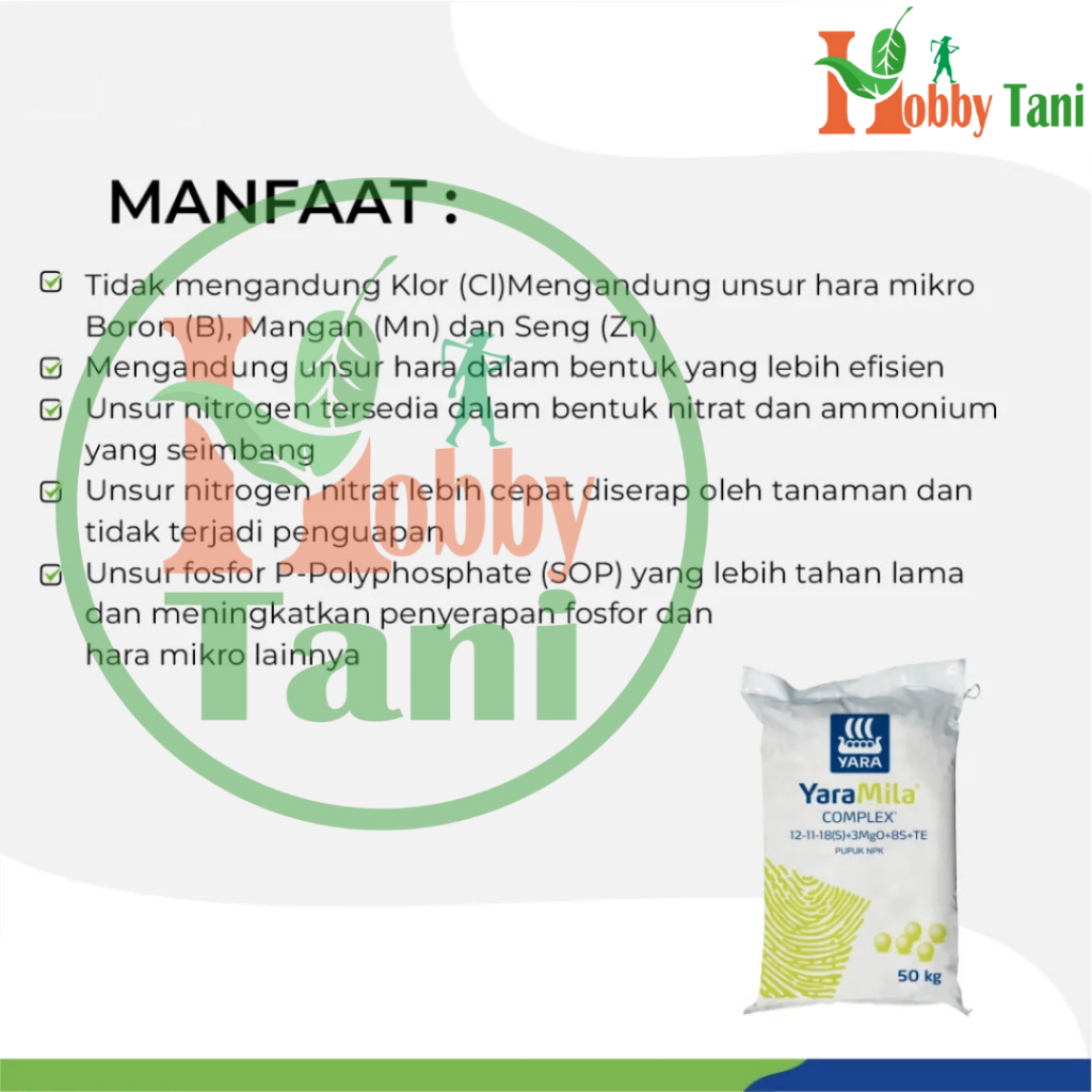 Jual Pupuk YaraMila Complex 50kg Meningkatkan Bobot dan Besar Buah ...
