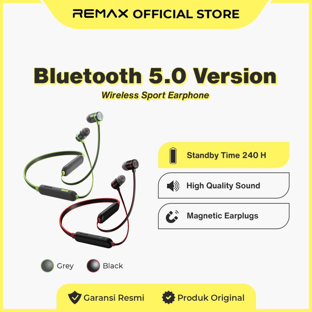 Jual Remax Bluetooth Earphone 5,0 Magnetic Earplug SD Card RX-S100 ...