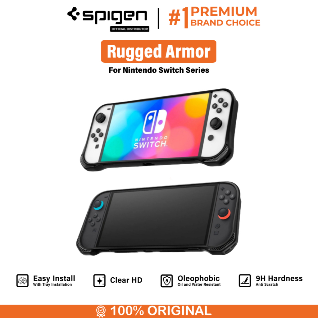 Jual Case Nintendo Switch 2 Oled Spigen Rugged Armor Protective Slim ...