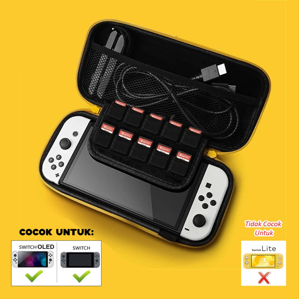 Jual TQ Zipper Bag Pouch Nintendo Switch Oled Case Karakter + Tali ...
