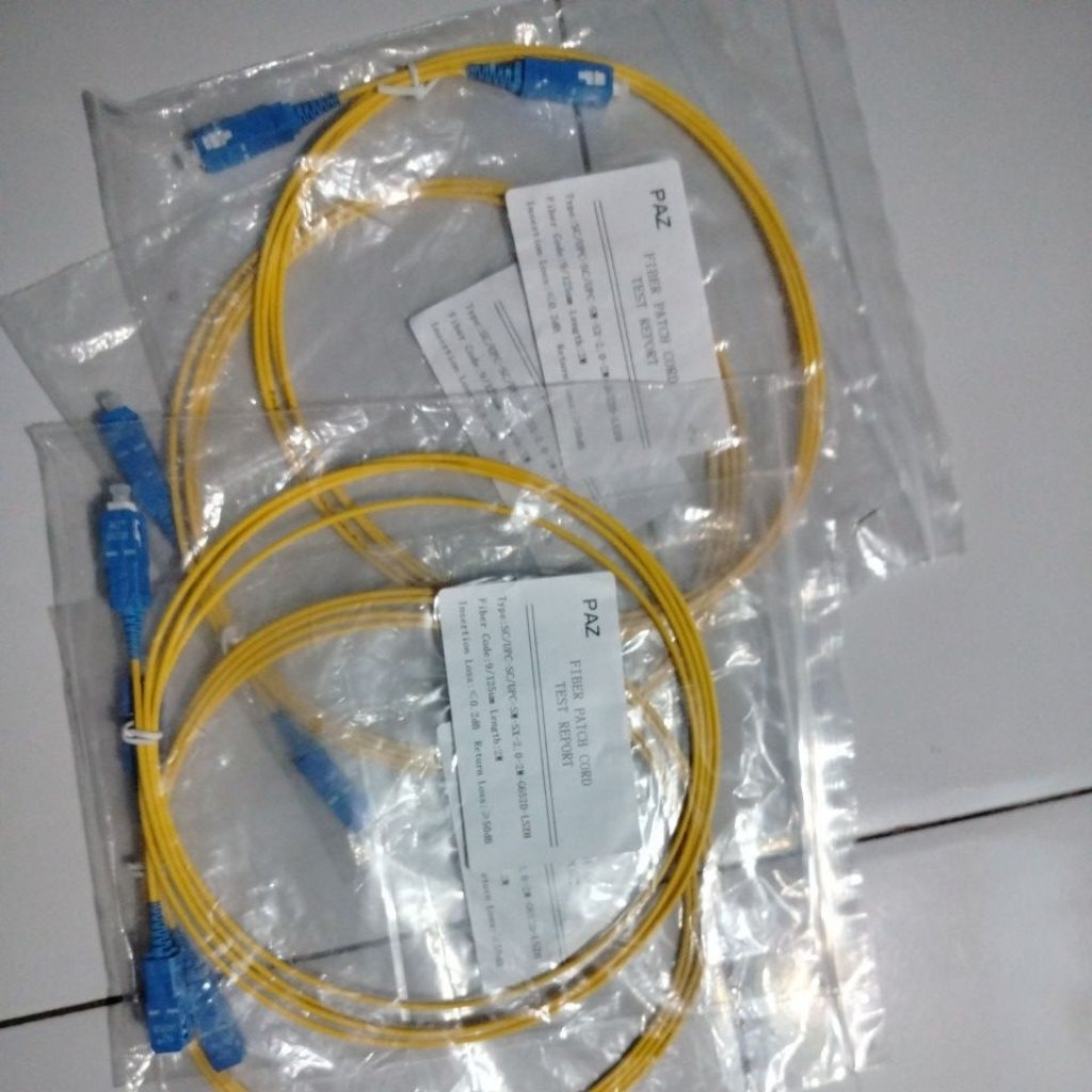 Jual PAZ Patch Cord Core SC UPC to SC UPC 1,5meter 4,5meter | Shopee ...