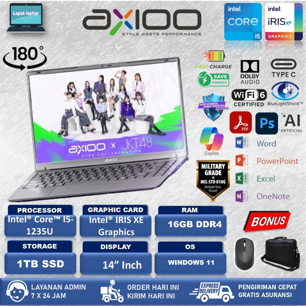 Jual Laptop Axioo Mybook Hype 5 Intel Core i5 1235U Ram 16GB 1TB SSD ...