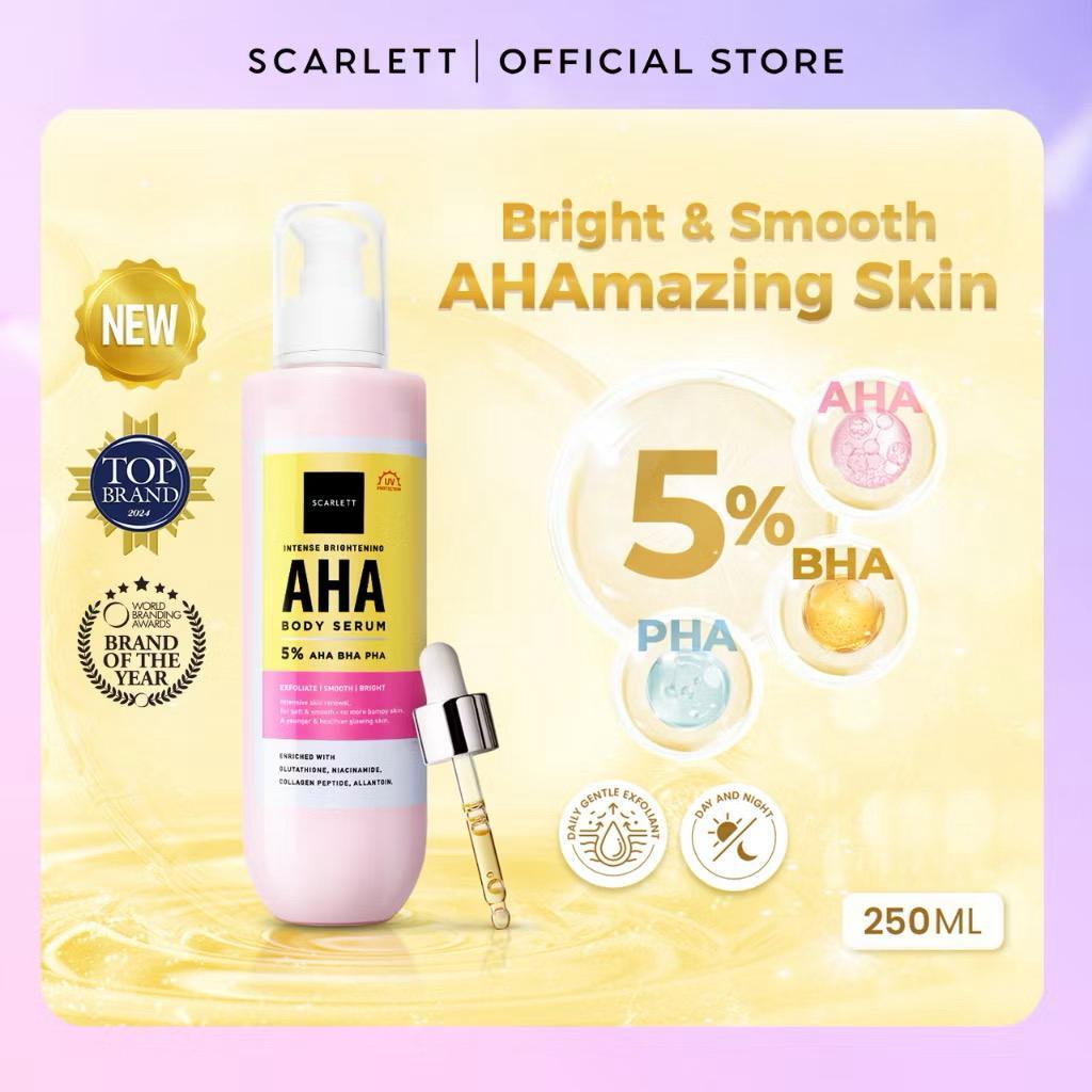 Jual BPOM Scarlett Whitening Intense Brightening AHA Body Serum 5% AHA ...