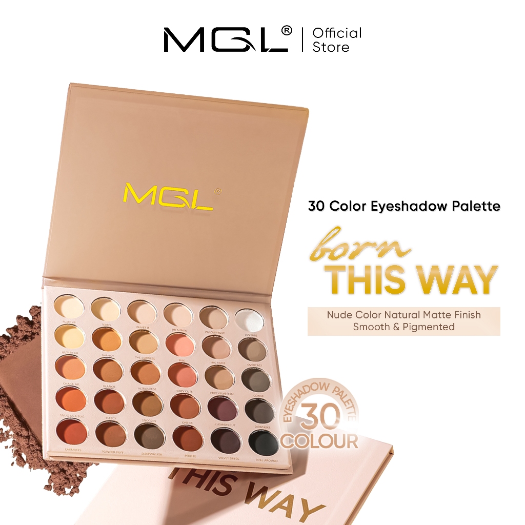 Jual MGL 30 Color Eyeshadow Pallete Born This Way Color Matte Nude ...