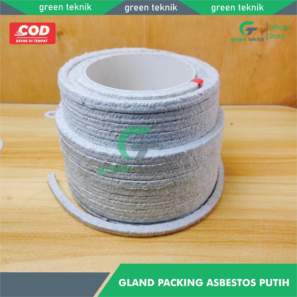 Jual Gland Packing Asbestos Rames Putih 8mm 10mm Meteran | Shopee Indonesia