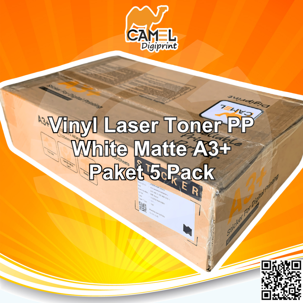 Jual Camel Digiprint 5 Pack Sticker Vinyl PP PET White Gloss White ...