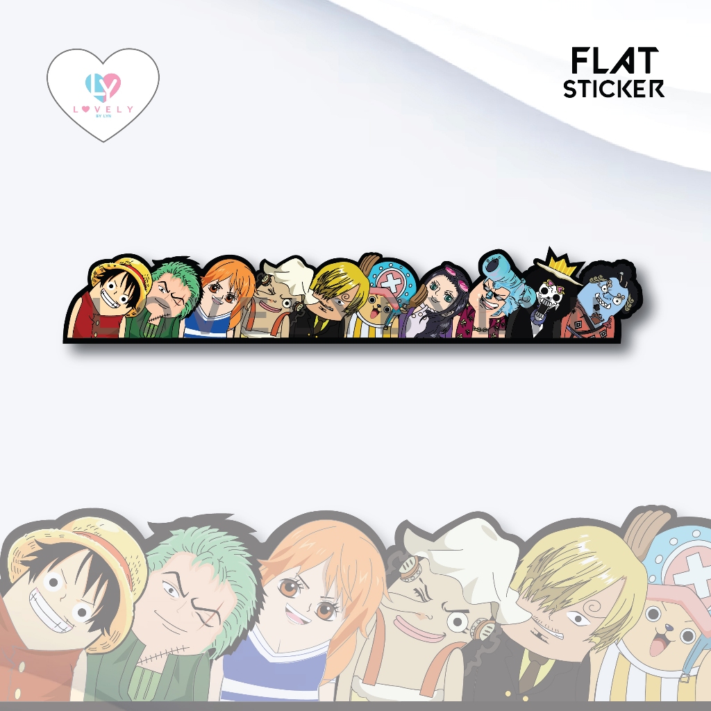 Jual Flat Sticker Horizontal One Piece Diecut | Shopee Indonesia