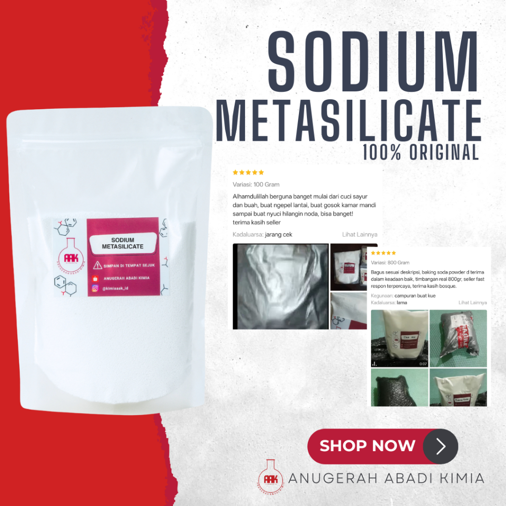 Jual Sodium Metasilicate Pentahydrate / Sodium Metasilikat / Natrium ...