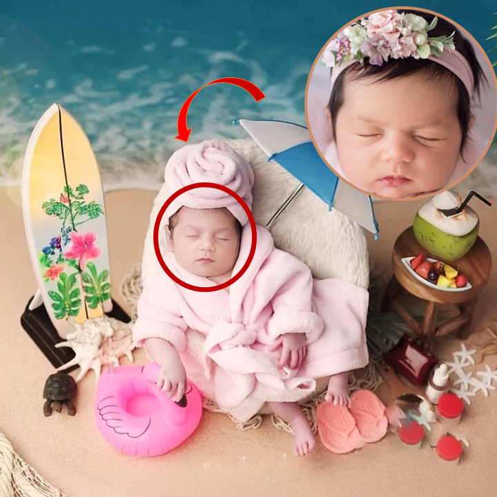 Jasa Edit Photo Newborn Ala Studio Photo (Tema Cewek)