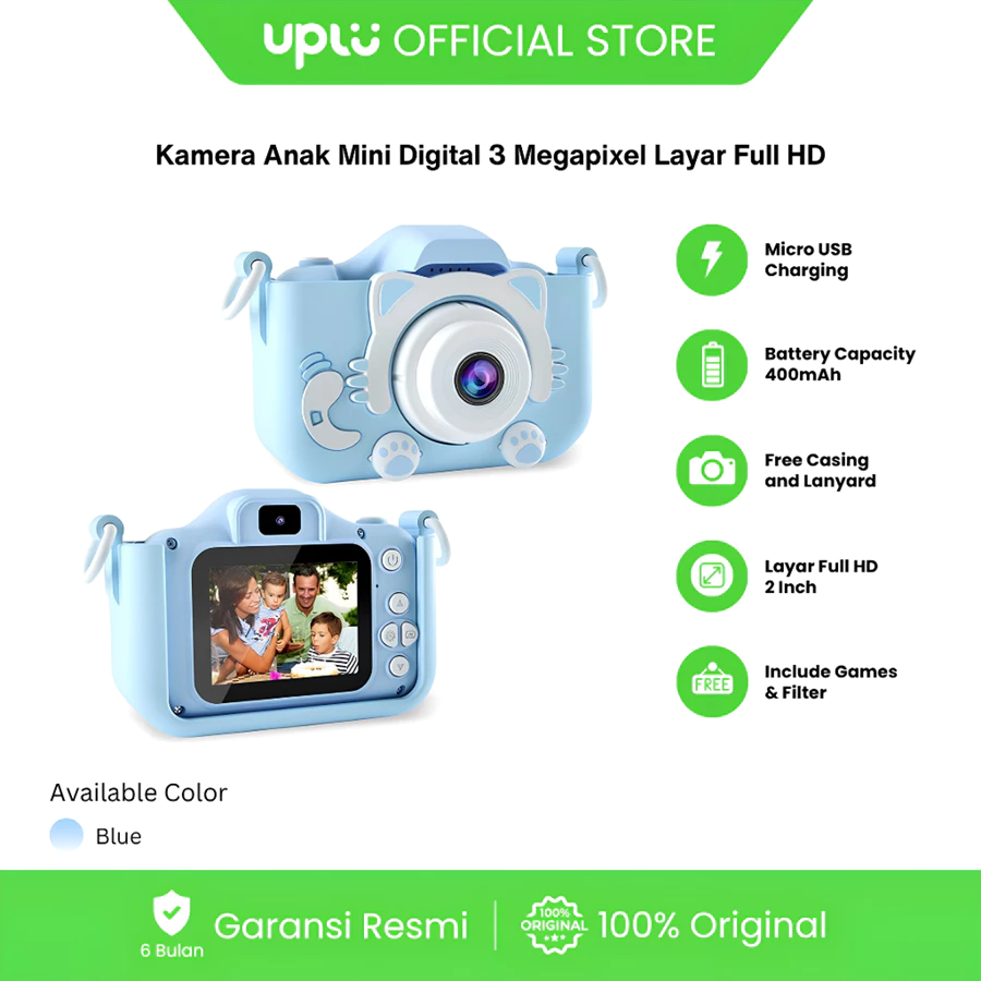 Kamera Anak Mini Cat Blue