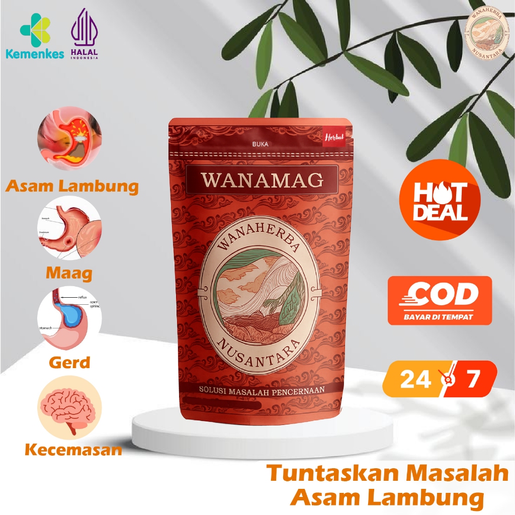 Wanamag Minuman Herbal Pencernaan Obat Asam Lambung / Maag / Gerd / Anxiety Kecemasan /  Panas Ulu Hati