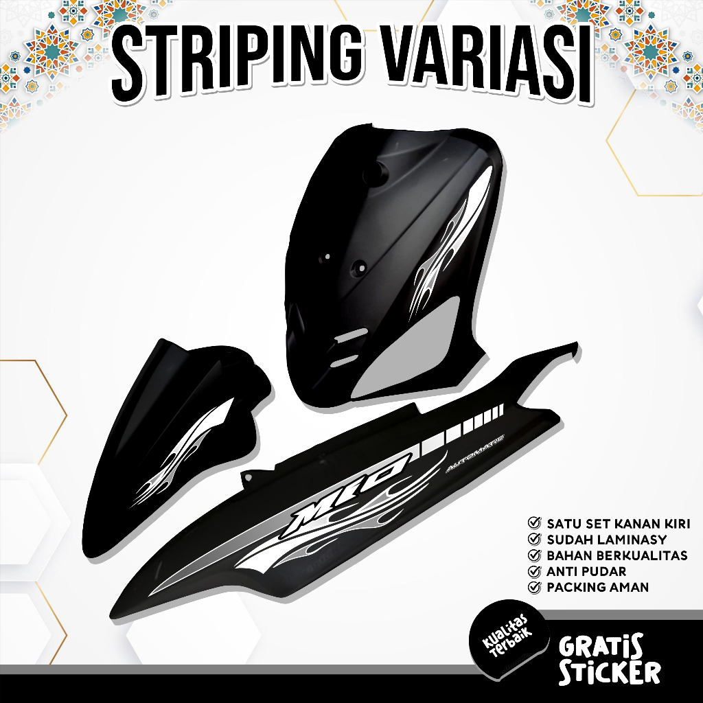Jual STRIPING STICKER YAMAHA MIO SPORTY / MIO SMILE MOTIF TERLARIS ...