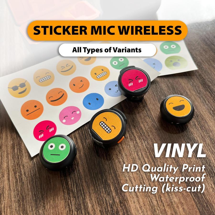 Jual Sticker Mic Wireless, Sticker Bulat Emoji: TNW A36/A37/A30, Shisuo ...