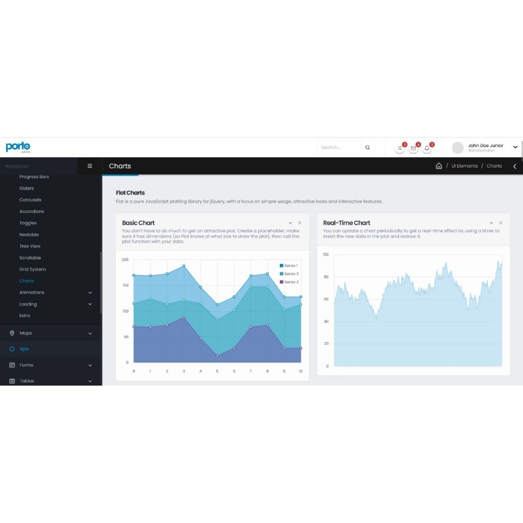 Jual Porto Admin - Admin Dashboard Responsive HTML 5 Template | Shopee ...