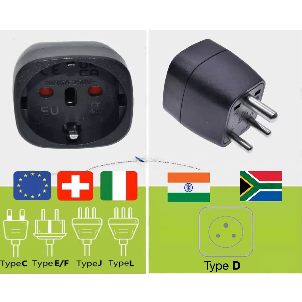Jual Eu to Eu3 Plug Adapter Standard Socket Travel Converter India ...
