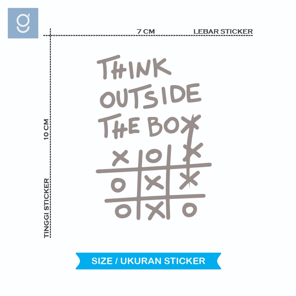 Jual Stiker Laptop Think Outside The Box Cutting Sticker Dekorasi Kaca ...