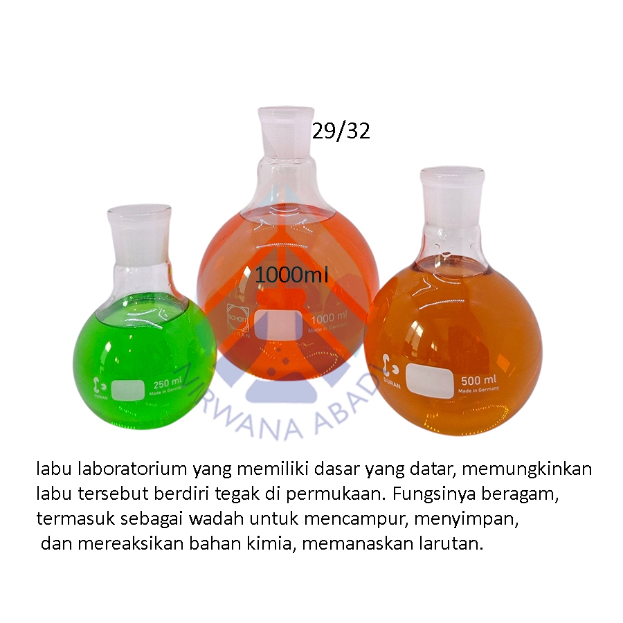 Jual Labu Alas Datar 29/32 DURAN, Labu Didih, Flat Bottom Flask ...