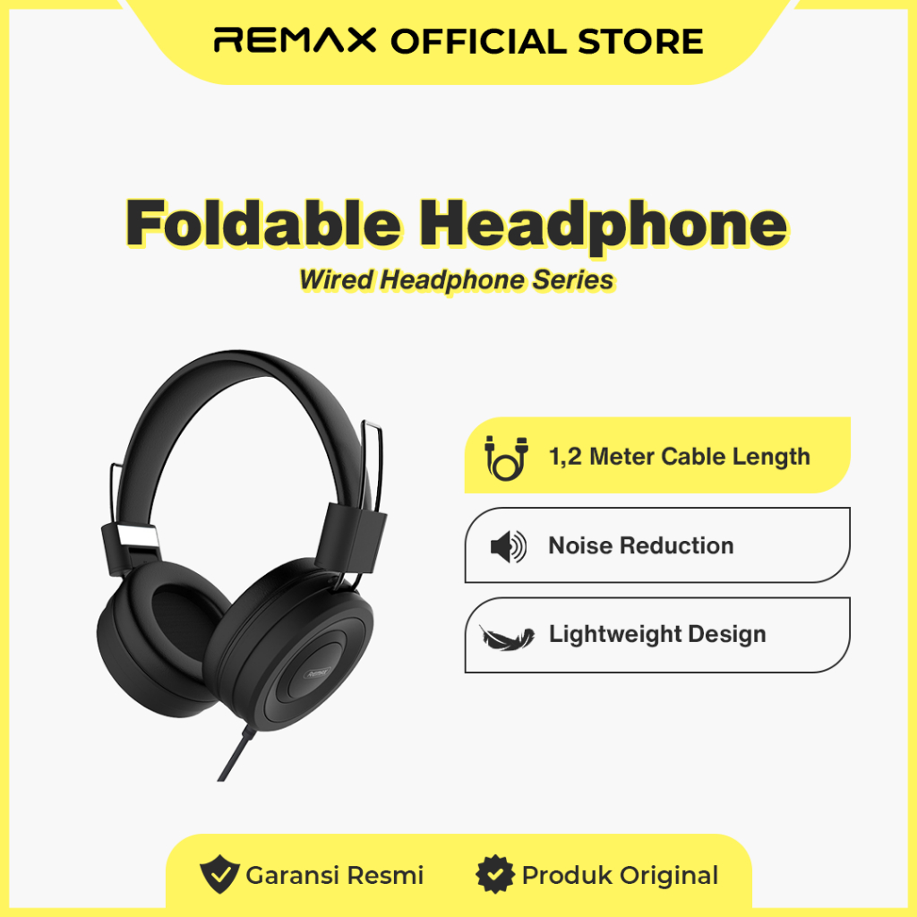 Jual Remax Headphone Wired Jack 3,5mm Noise Reduction Over Ear RM-805 ...