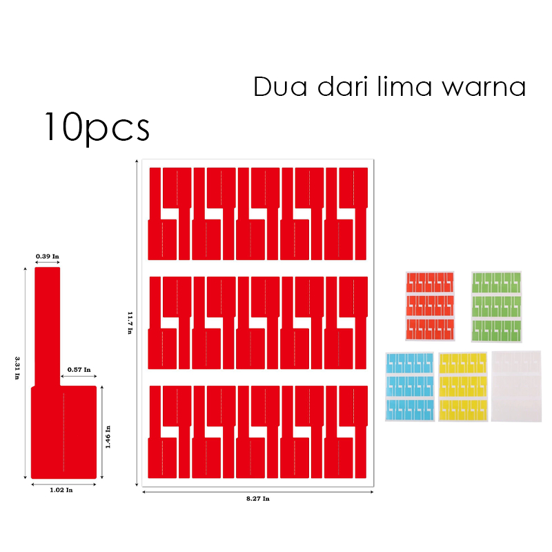 Jual 300pcs / 10 Lembar Label Penanda Kabel Jaringan Anti Air Cable ...