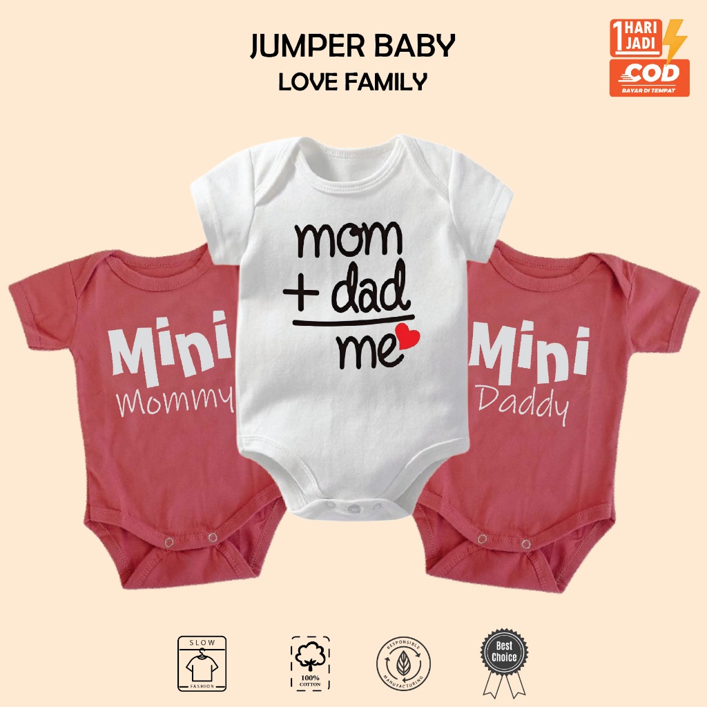 Jual Jumper Bayi Baju Bayi Fashion Mom Dad Me Jumpsuit Baby