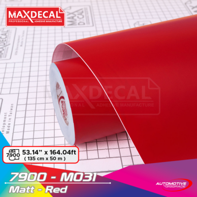 Jual STICKER SKOTLET MAXDECAL 7900-M031 MATT RED 135 CM X 100 CM ...